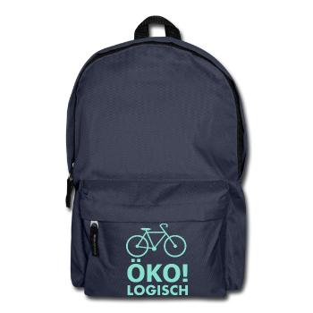 Öko!Logisch Design mit Fahrrad - Rucksack - Navy - Vorne