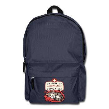 Notfall-Kuschelkatze - Rucksack - Navy - Vorne