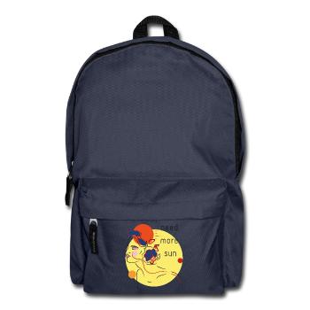 Sonnenporträt mit Blumen - Rucksack - Navy - Vorne