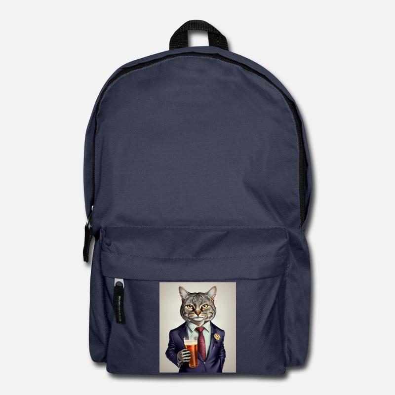 Chat dans le bar - Sac à dos - bleu marine