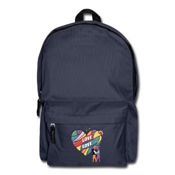 Love is Love – LGBTQIA+ Pride Herz Design - Rucksack - Navy - Vorne