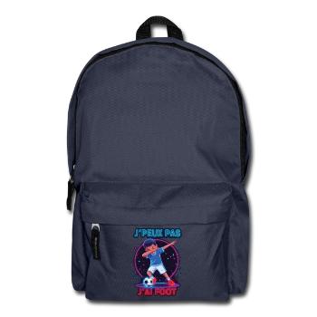 Ich kann nicht, ich habe Fußball - Rucksack - Navy - Vorne