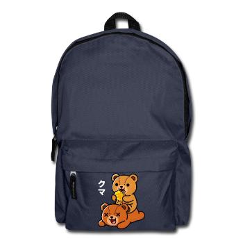 Sweet Honey Bears Cute Cartoon Design - Backpack - navy - Front