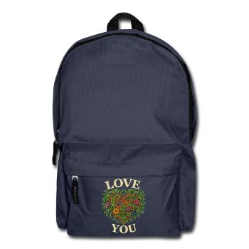 Love You Heart, Romantic Gift - Backpack - navy - Front