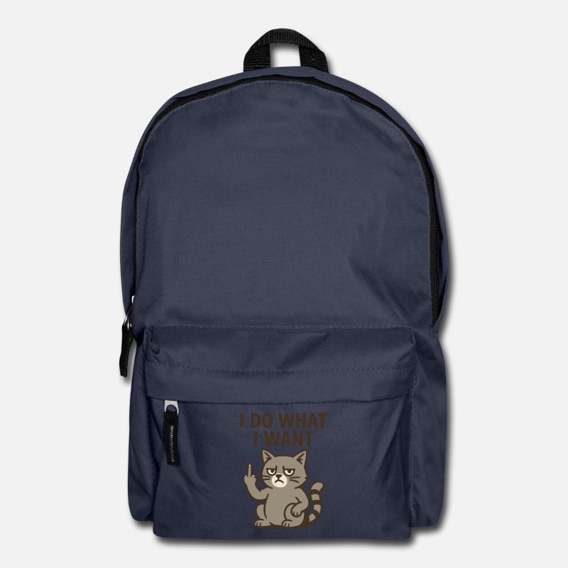 I do what I want – naughty cat cat - Backpack - navy