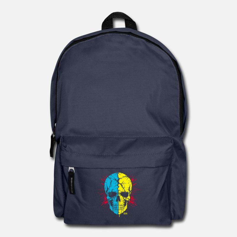Skull Split Neon Palette - Rucksack - Navy