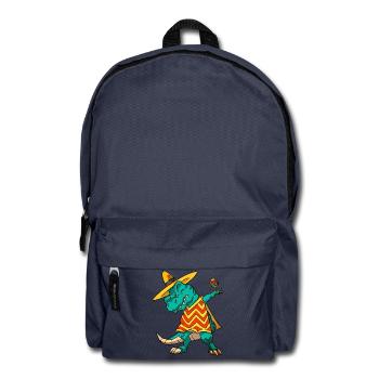 Dabbing T-rex Dinosaur Cinco De Mayo Fiesta 2026 - Backpack - navy - Front