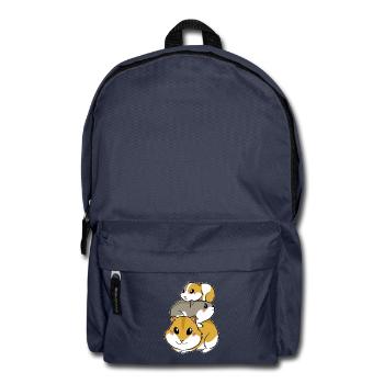 Pyramide de cochons d’Inde hamster mignonne - Sac à dos - bleu marine - Devant