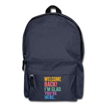 Bon retour ! Je suis content que tu sois là - Sac à dos - bleu marine - Devant