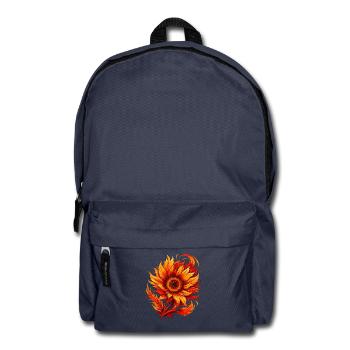 Art de la Fleur de Tournesol Flamboyante - Sac à dos - bleu marine - Devant