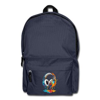 Bunte Kopfhörer Mit Farbverlauf Für - Rucksack - Navy - Vorne