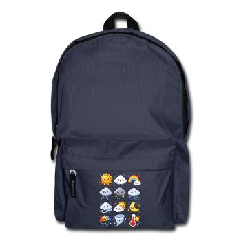 Kawaii Wetter | Sonne, Regen & Gewitter - Rucksack - Navy - Vorne