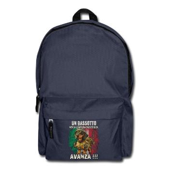 Lustiges Dackel-Motiv | Dackel-Fan | Teckel-Hunde - Rucksack - Navy - Vorne