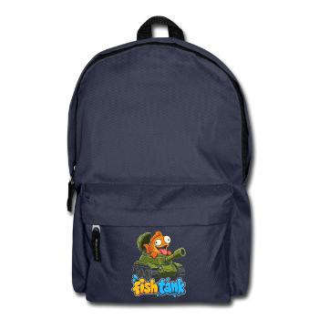 Fisch im Tank Cartoon-Motiv - Rucksack - Navy - Vorne