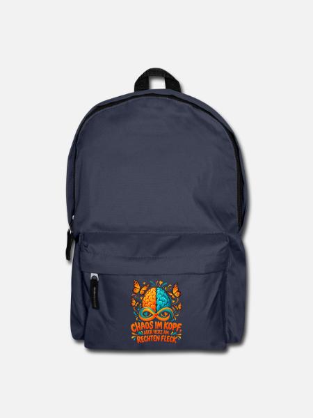 ADHS Spruch Chaos im Kopf Geschenkidee - Rucksack - Navy