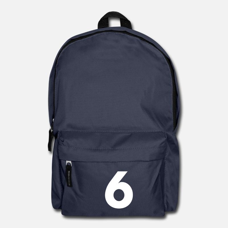 Number 6, number 6, 6, six, number six, six - Backpack - navy