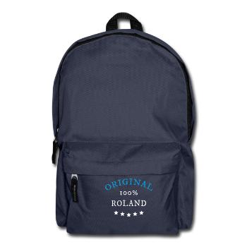 Original 100% Roland, Geschenk, Namen - Rucksack - Navy - Vorne
