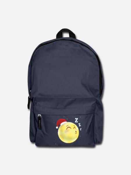 Schlafender Mond – lustige Illustration für Kinder - Rucksack - Navy