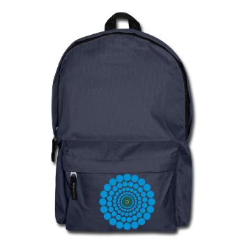 Kreise Muster Kunst abstrakt magisch Geschenk cool - Rucksack - Navy - Vorne