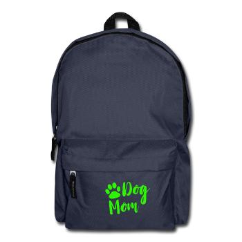 Dog Mom mit Pfote in gruen als Geschenk - Rucksack - Navy - Vorne