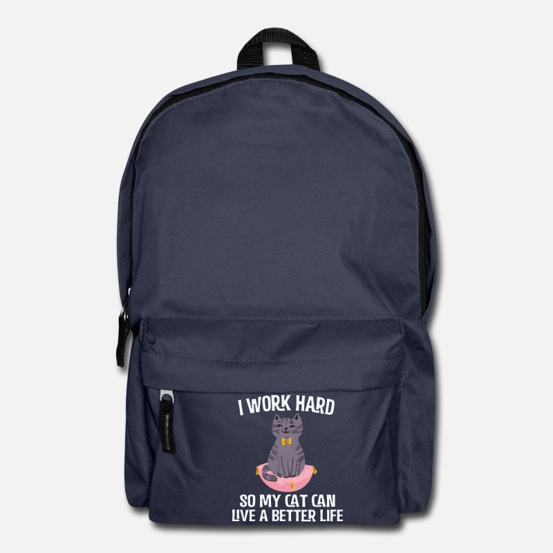Chat drôle - Sac à dos - bleu marine