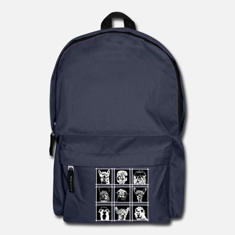 Lama Alpaca Alpaka Tiere Geschenk Idee - Rucksack - Navy