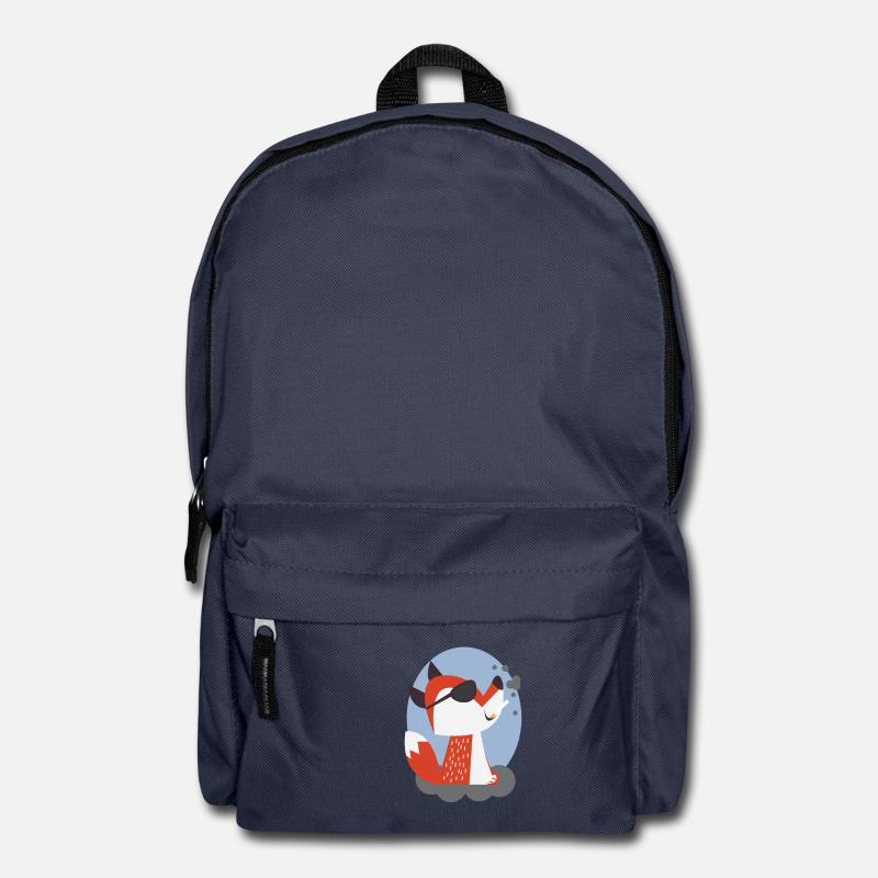 T-shirt cool fox with cigarette - Backpack - navy