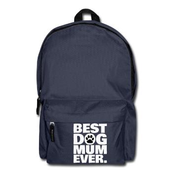 BEST DOG MUM EVER. - Backpack - navy - Front