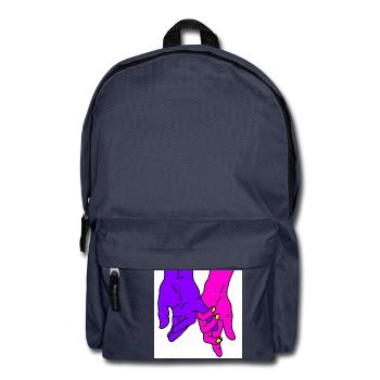 hands lila - Rucksack - Navy - Vorne