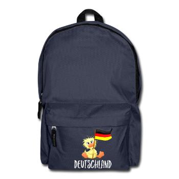 WEmmi Deutschland - Schrift in Weiß - Rucksack - Navy - Vorne