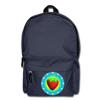 Erdbeere und Herzen - Rucksack - Navy - Vorne