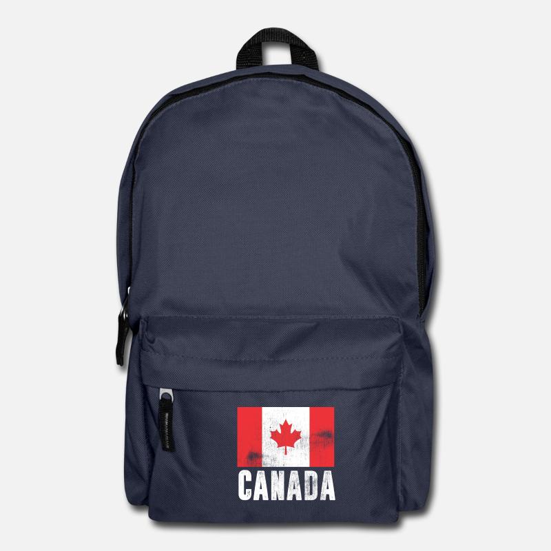 Drapeau du Canada Drapeau du Canada Vintage Retro - Sac à dos - bleu marine