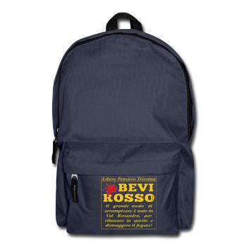 Boire du rouge - Pensiero Triestino gratuit - Sac à dos - bleu marine - Devant