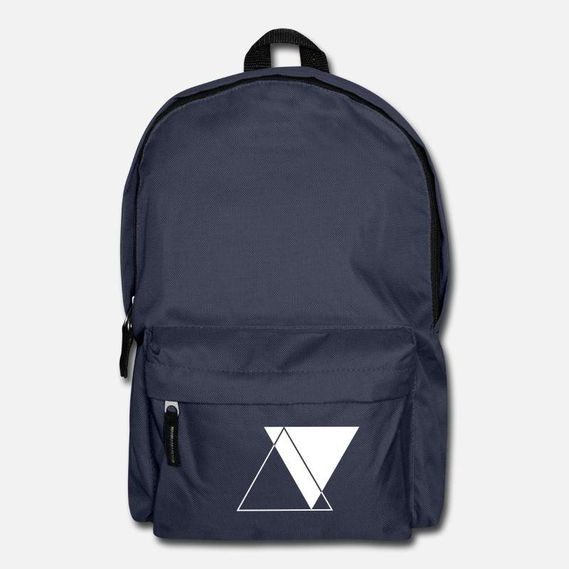 Triangle - Abstrait - Art - Sac à dos - bleu marine