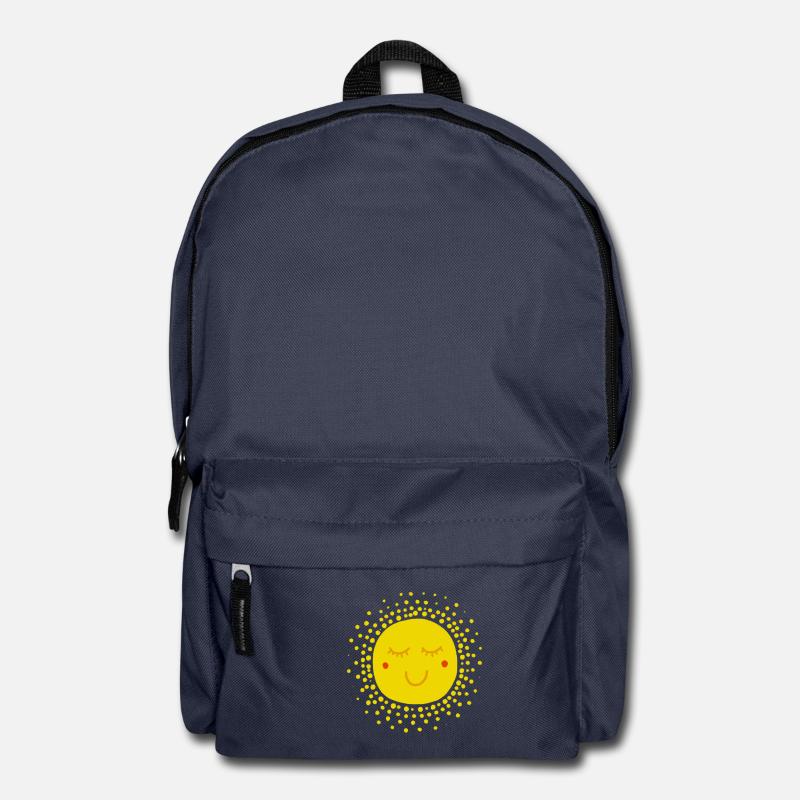 Fröhliches Sonnenmotiv Sommer Sonne Geschenk - Rucksack - Navy