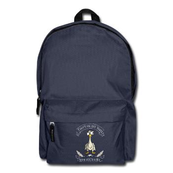 Mach`s wie der Vogel - Scheiss drauf - Rucksack - Navy - Vorne