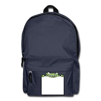 bouclier de grenouille cacher texte de texte écrire mau - Sac à dos - bleu marine - Devant