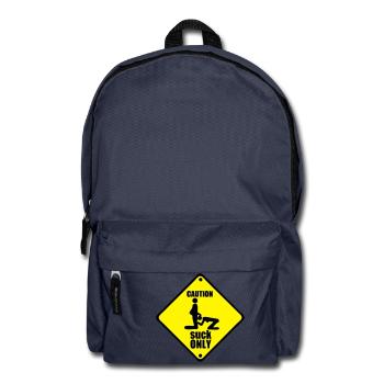 caution deposit only adult suck vorsicht - Rucksack - Navy - Vorne
