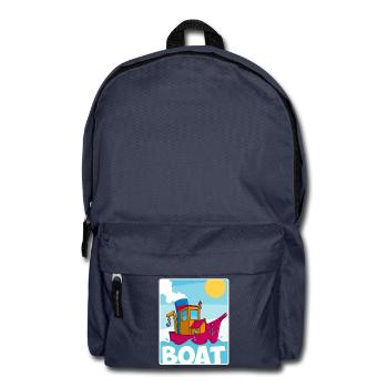 Image colorée d’un remorqueur amusant - Sac à dos - bleu marine - Devant