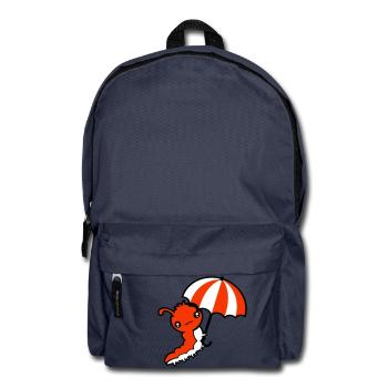 Flying Caterpillar Umbrella Sky Windy Holiday - Backpack - navy - Front