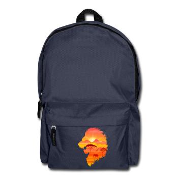 Löwe König der Savanne - Rucksack - Navy - Vorne