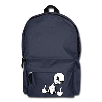 trou insulte wanker majeur doigt va te faire foutre - Sac à dos - bleu marine - Devant
