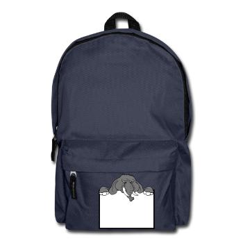 rahmen schild elefant traurig gesicht mauer text f - Rucksack - Navy - Vorne