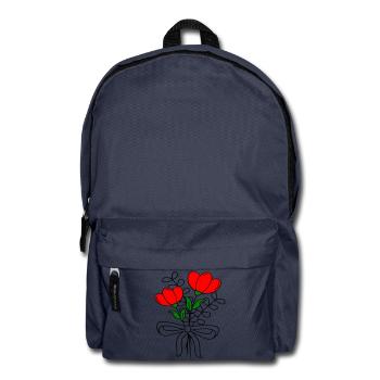 Blumenstrauss, Fleurs - Sac à dos - bleu marine - Devant