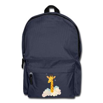 Gentle giraffe above the clouds – Dreamlike motif - Backpack - navy - Front