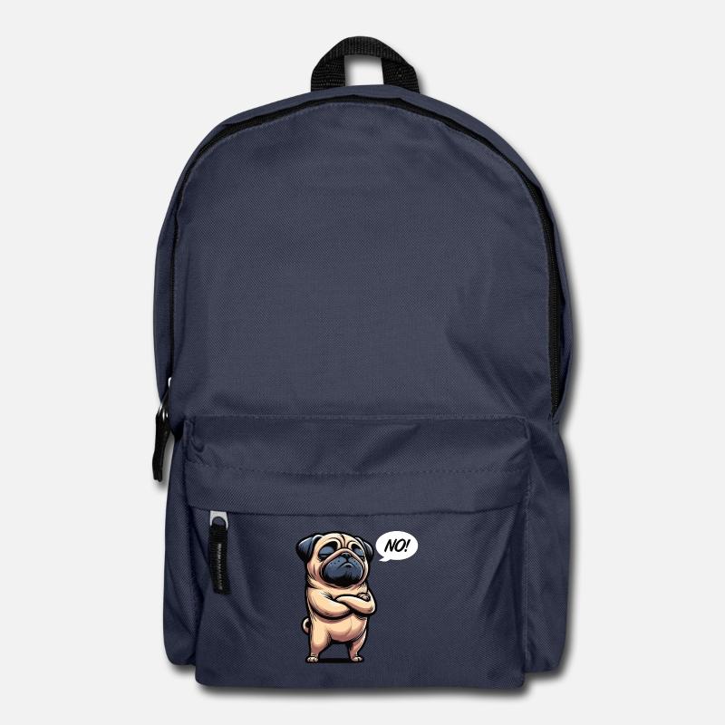 No Mops Möpse Mopsbesitzer Mopsliebhaber Mopshund - Rucksack - Navy