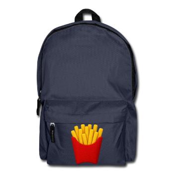 Pommes Frites Cartoon Muster - Rucksack - Navy - Vorne