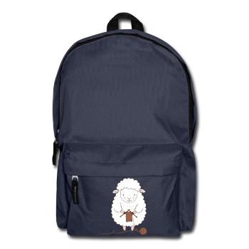 Sheep Knitter Wool and Needles - Backpack - navy - Front