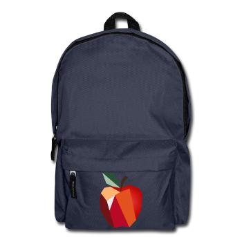 Geometrischer Apfel–Minimalistisches Frucht Design - Rucksack - Navy - Vorne