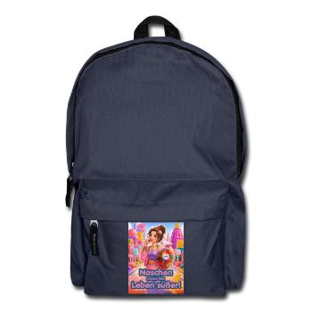 Naschen macht das Leben süßer Design für Poster - Rucksack - Navy - Vorne